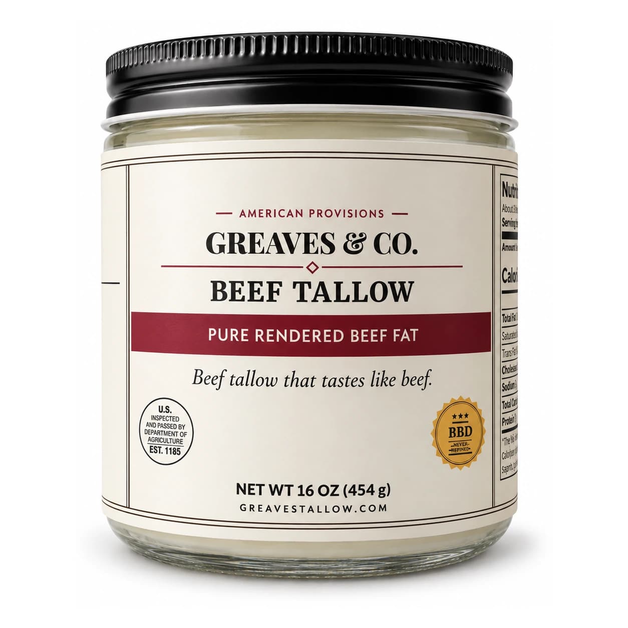 Greaves & Co. Heritage beef tallow jar