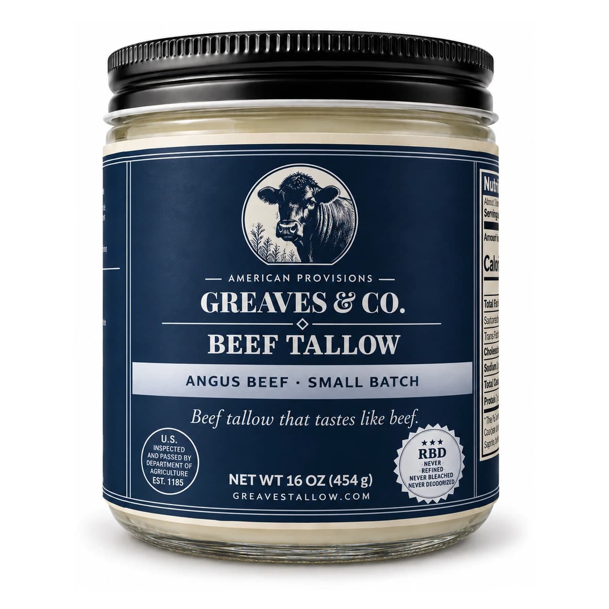 Greaves & Co. Reserve beef tallow, 16 oz jar